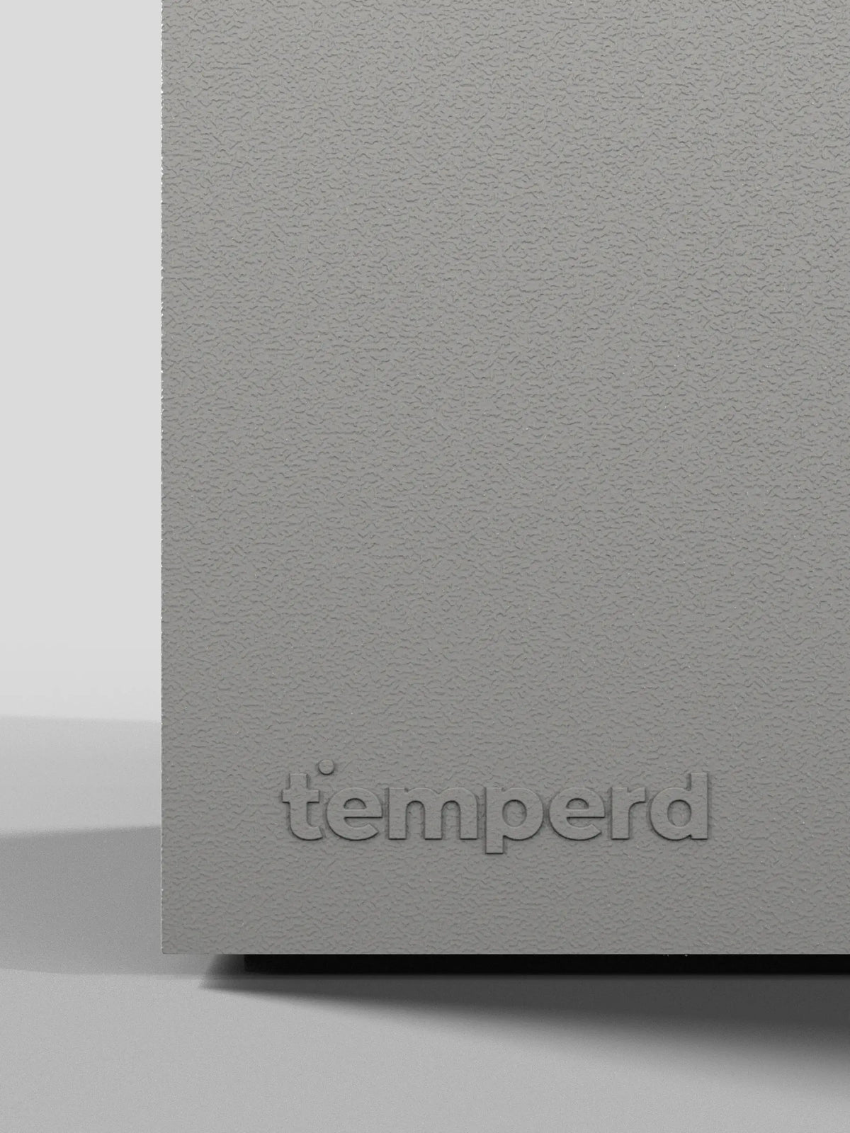 Temperd cold plunge in Teak with Serenity White base